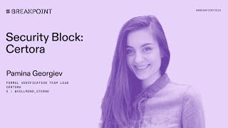 Security Block: Certora at Breakpoint 2025